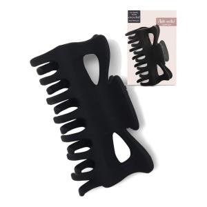 imageKitsch 5 Inch Large Claw Clips for Thick and Long Hair  Strong Grip Jumbo Claw Clip for AllDay Hold  2pcs Matte Oversized Hair Accessories  Ideal Gifts for Women  Black ampamp Tortoise DesignBlack