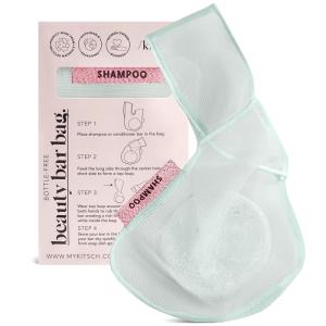 imageKitsch Bar Soap Saver Bag  Patented Mesh Bag Soap Holder for Shampoo and Conditioner Bars  Extends Use ampamp Prevents Soggy Mess  Recycled Mesh Beauty Pouch EcoFriendly  BlackMint