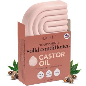 imageKitsch Castor Oil Conditioner Bar Soap  Hydrating ampamp Moisturizing Hair Care  Organic Castor Oil Conditioner for Hair Growth ampamp Scalp Nourishment  Silicone ampamp ParabenFree Vegan Made in USA  27oz