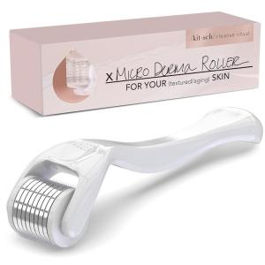 imageKitsch Derma Roller  Skin Care Tool ampamp Face Roller for Boosting Absorption of Serums ampamp Oils  Beard Derma Roller for Men  EasytoUse Beauty Roller for Skin Beard ampamp Hair Growth