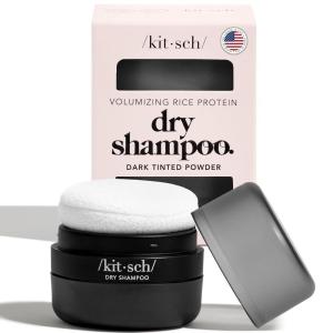 imageKitsch Dry Shampoo for Women  Texture Powder for Men  Volumizing Dark Hair Powder Unscented Organic No White Cast Paraben ampamp Benzene Free Travel Size 8g