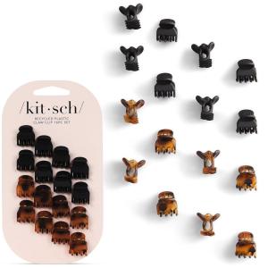 imageKitsch EcoFriendly Medium Claw Clips  Cute ampamp Stylish Short Hair Accessories for Women Girls  Ideal Size for Any Hairstyles  Ideal Gifts for Women 2pcs Black ampamp Tortoise16 Count Pack of 1