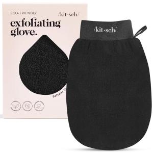 imageKitsch Exfoliating Glove  Korean Exfoliating Mitt ampamp Deep Exfoliating Body Scrubber for Shower Bath  Body Exfoliator Dead Skin Remover  Skin Care for Smooth Renewed Skin  1pc LeopardBlack