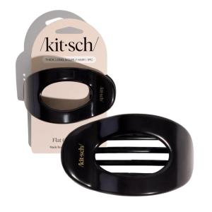 imageKitsch Medium Flat Claw Clips for Women  Stylish Flat Hair Clips Strong Hold for Thick ampamp Fine Hair  NonSlip for Secure Comfortable AllDay Wear  Ideal Gifts for Women  CherryLBlack