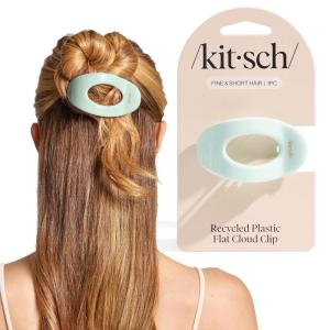 imageKitsch Medium Flat Claw Clips for Women  Stylish Flat Hair Clips Strong Hold for Thick ampamp Fine Hair  NonSlip for Secure Comfortable AllDay Wear  Ideal Gifts for Women  CherrySage Leaf