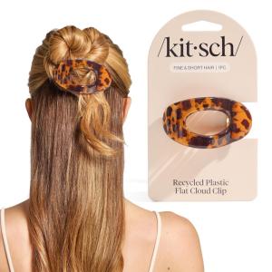 imageKitsch Medium Flat Claw Clips for Women  Stylish Flat Hair Clips Strong Hold for Thick ampamp Fine Hair  NonSlip for Secure Comfortable AllDay Wear  Ideal Gifts for Women  CherrySTortoise