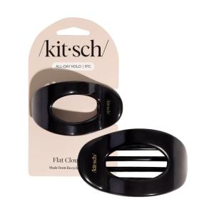imageKitsch Medium Flat Claw Clips for Women  Stylish Flat Hair Clips Strong Hold for Thick ampamp Fine Hair  NonSlip for Secure Comfortable AllDay Wear  Ideal Gifts for Women  CherryMBlack