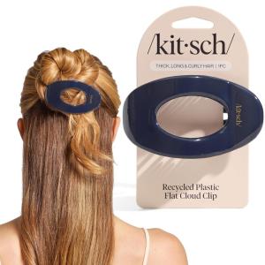 imageKitsch Medium Flat Claw Clips for Women  Stylish Flat Hair Clips for Women Strong Hold for Thick ampamp Fine Hair  NonSlip for Secure Comfortable AllDay Wear  BlackBlue Orchid