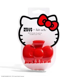 imageKitsch Medium Hair Clips for Women  Strong Hold Claw Clips for Thick or Thin Hair  Recycled Plastic NonSlip Durable  Cherry Print  Ideal Gifts for Women  1pcRed Kitty Bow Shape