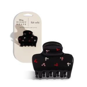 imageKitsch Medium Hair Clips for Women  Strong Hold Claw Clips for Thick or Thin Hair  Recycled Plastic NonSlip Durable  Cherry Print  Ideal Gifts for Women  1pcBlack