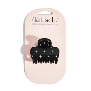 imageKitsch Medium Hair Clips for Women  Strong Hold Claw Clips for Thick or Thin Hair  Recycled Plastic NonSlip Durable  Cherry Print  Ideal Gifts for Women  1pcRhinestone Black