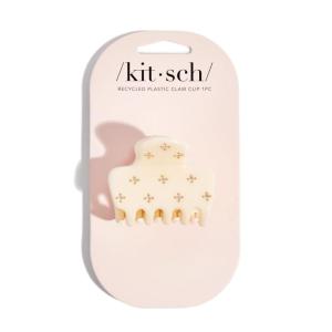 imageKitsch Medium Hair Clips for Women  Strong Hold Claw Clips for Thick or Thin Hair  Recycled Plastic NonSlip Durable  Cherry Print  Ideal Gifts for Women  1pcRhinestone Ivory