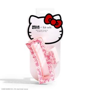 imageKitsch Recycled Plastic Large Claw Clip Big Open Shape Hair Clips for Women Large Hair Claw Clips ampamp Jaw Clips Big Claw Clips for Thick Hair 1pc BlackPink Kitty Faces