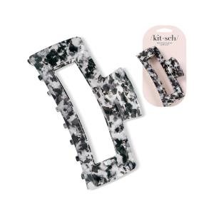 imageKitsch Recycled Plastic Large Claw Clip Big Open Shape Hair Clips for Women Large Hair Claw Clips ampamp Jaw Clips Big Claw Clips for Thick Hair 1pc BlackBlack