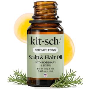 imageKitsch Rosemary Oil PreWash Strengthening Hair Oil with Castor Biotin Jojoba Lavender Scent 60ml034 Fl Oz Pack of 1