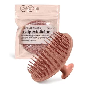 imageKitsch Scalp Massager for Hair Care  Scalp Scrubber Shampoo Brush ampamp Exfoliator for All Hair Types  Relaxing ampamp Exfoliating  Terracotta