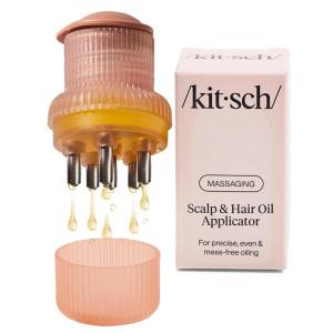 imageKitsch Scalp ampamp Hair Oil Applicator  With Stainless Steel Bristles  Head Massager Scalp Precise Serum and Oil Distribution For Even And MessFree Oiling  Ultimate Hair Care  Terracotta