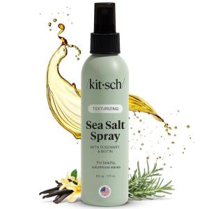 imageKitsch Sea Salt Spray for Men and Women  Hair Spray with Rosemary Biotin Magnesium  Hair Texturizer for Natural Curls and Beach Waves 177 mL