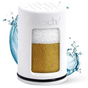 imageKitsch Shower Head Filter for Hard Water  Shower Filter with KDF55 ampamp Calcium Sulfite Helps Reduce Chlorine ampamp Impurities Water Softener  Bathroom Accessories for Healthier Hair ampamp Skin  BlackWhite
