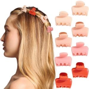 imageKitsch Small Hair Clips for Women and Girls  Mini Claw Clips  Hair Accessories for Women  Daily Styling Recycled Cherry Blossom Design  8pc SetCherry Blossom
