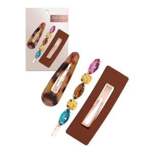 imageKitsch Stackable Hair Clips  Fashion Acrylic Clips  Large Clips for Thick ampamp Thin Hair  Hair Accessories for Women ampamp Girls  3pcsAmber