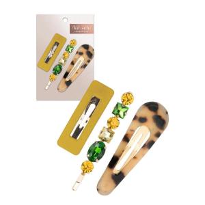 imageKitsch Stackable Hair Clips  Fashion Acrylic Clips  Large Clips for Thick ampamp Thin Hair  Hair Accessories for Women ampamp Girls  3pcsCitrine