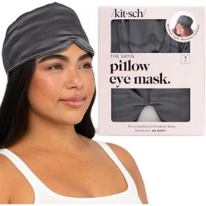 imageKitsch ampamp Disney Satin Sleep Mask  Eye Mask for Sleep Softer Than Silk Satin Sleeping Mask Blindfold and Sleep Masks for Women and Men Eye Care Travel Essentials  Princess PartyCharcoal