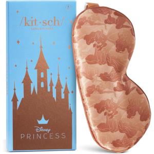 imageKitsch ampamp Disney Satin Sleep Mask  Eye Mask for Sleep Softer Than Silk Satin Sleeping Mask Blindfold and Sleep Masks for Women and Men Eye Care Travel Essentials  Princess PartyDisney Princess