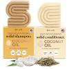 imageKitsch Coconut Oil Shampoo and Conditioner Set  Deep Moisturizing Shampoo and Conditioner Bar for Dry Damaged Hair  Hydrating Solid Bars for Curly Coily ampamp Color Treated Hair  Made in USA