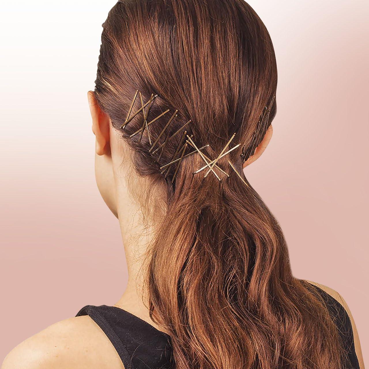 imageKitsch Blonde Bobby Pins  187 Inches  Ideal for Blonde Thick ampamp Thin Hair  Hair Styling Accessories for Kids Girls and Women  Stylish and Secure Hair Pin  Ideal Gifts for Women  45 pcsBlonde