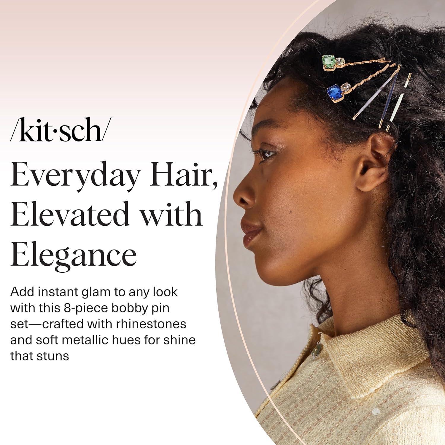 imageKitsch Gem Bobby Pins for Women  Stylish Rhinestone Hair Accessories  Elegant Hair Pins Decorative for Styling  Bobby Pin Set  Garden Bouquet  Ideal Gifts for Women 8pcsGarden Bouquet