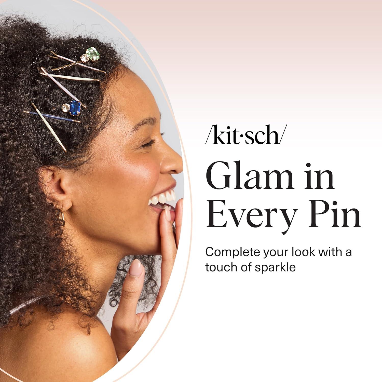 imageKitsch Gem Bobby Pins for Women  Stylish Rhinestone Hair Accessories  Elegant Hair Pins Decorative for Styling  Bobby Pin Set  Garden Bouquet  Ideal Gifts for Women 8pcsGarden Bouquet