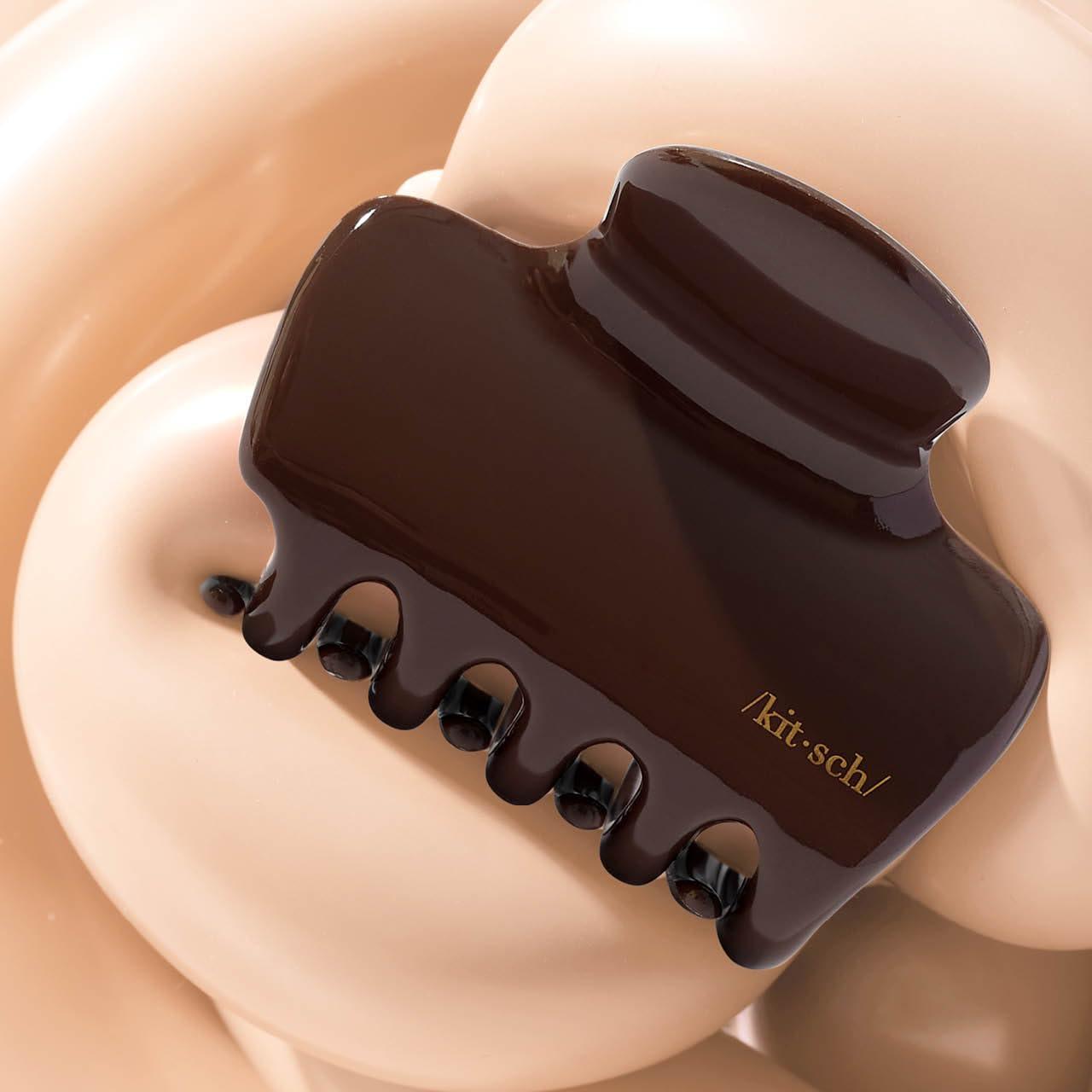 imageKitsch ampamp MickeyMinnie Hair Claw with Rhinestones Cute and Elegant Claw Clips for Girls Great for All Hair Types Recycled Plastic  Ideal Gifts for Women  1pc BlackChocolate