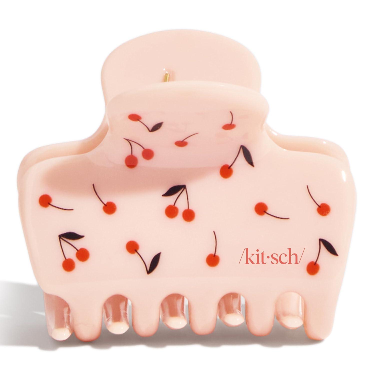 imageKitsch ampamp MickeyMinnie Hair Claw with Rhinestones Cute and Elegant Claw Clips for Girls Great for All Hair Types Recycled Plastic  Ideal Gifts for Women  1pc BlackCherry Print