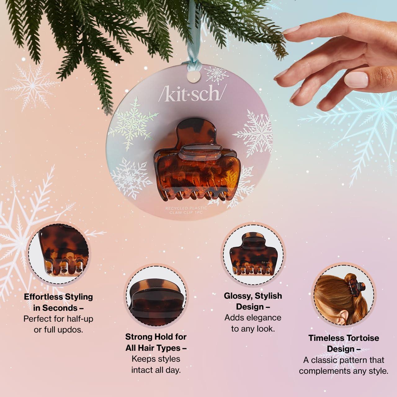 imageKitsch ampamp MickeyMinnie Hair Claw with Rhinestones Cute and Elegant Claw Clips for Girls Great for All Hair Types Recycled Plastic  Ideal Gifts for Women  1pc BlackTort