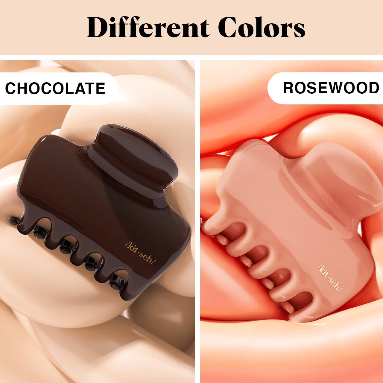 imageKitsch ampamp MickeyMinnie Hair Claw with Rhinestones Cute and Elegant Claw Clips for Girls Great for All Hair Types Recycled Plastic  Ideal Gifts for Women  1pc BlackChocolate