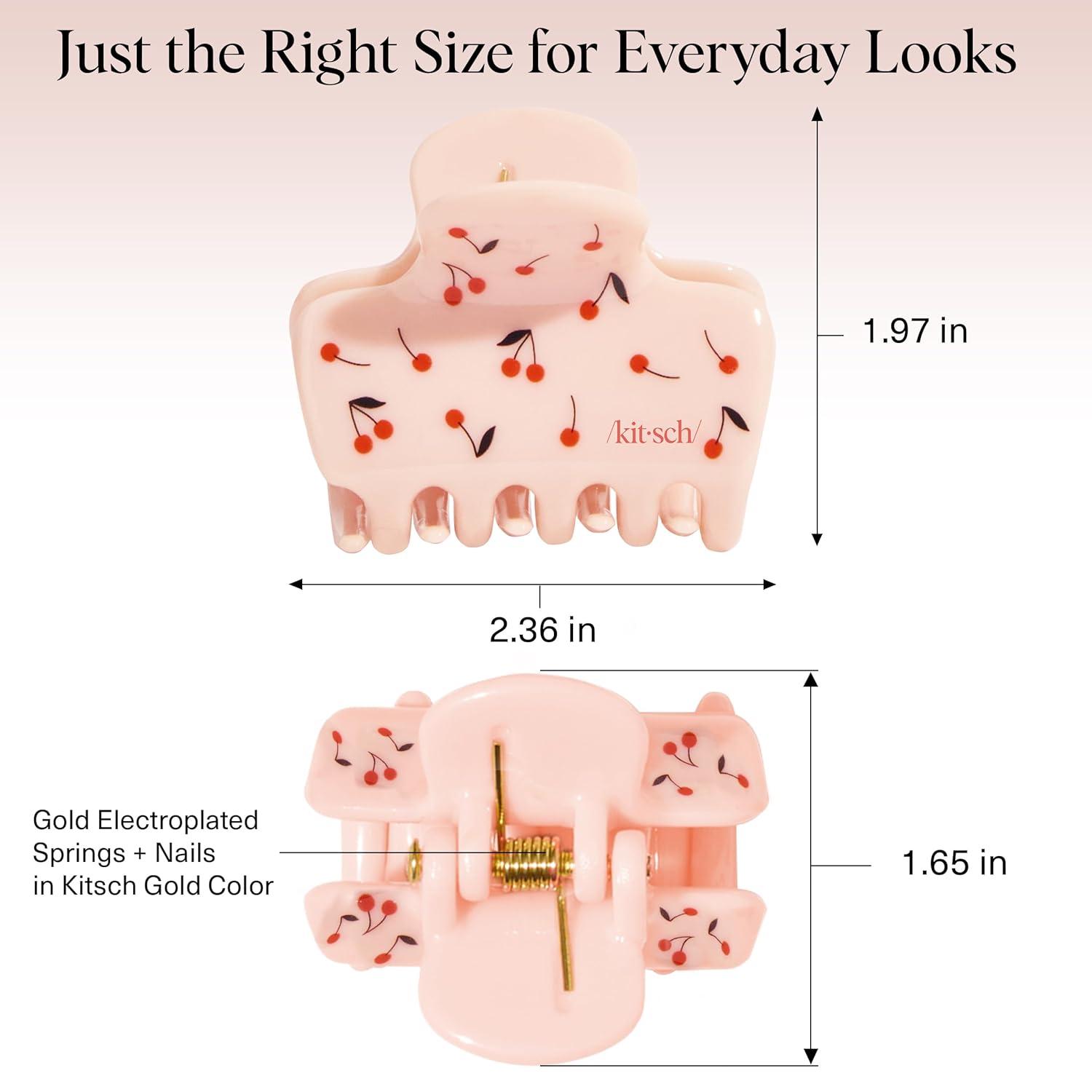 imageKitsch ampamp MickeyMinnie Hair Claw with Rhinestones Cute and Elegant Claw Clips for Girls Great for All Hair Types Recycled Plastic  Ideal Gifts for Women  1pc BlackCherry Print