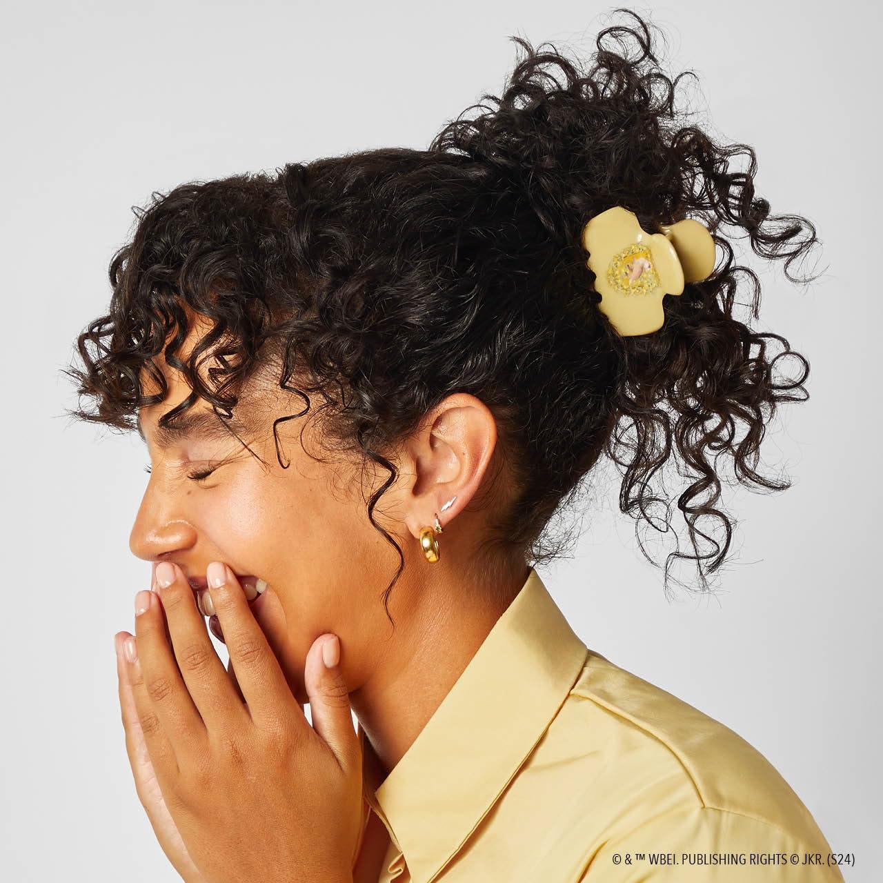 imageKitsch ampamp MickeyMinnie Hair Claw with Rhinestones Cute and Elegant Claw Clips for Girls Great for All Hair Types Recycled Plastic  Ideal Gifts for Women  1pc BlackHufflepuff