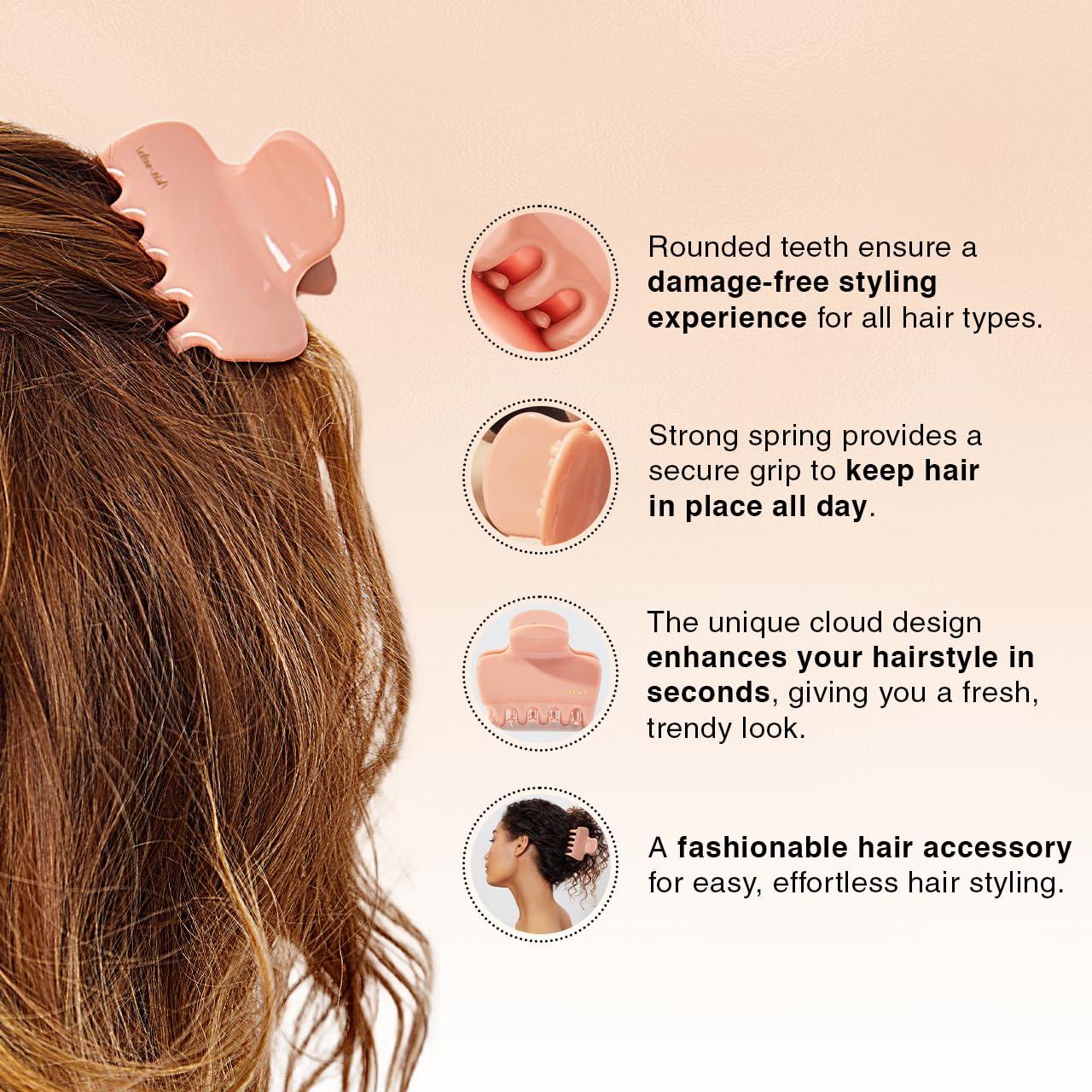 imageKitsch ampamp MickeyMinnie Hair Claw with Rhinestones Cute and Elegant Claw Clips for Girls Great for All Hair Types Recycled Plastic  Ideal Gifts for Women  1pc BlackRosewood