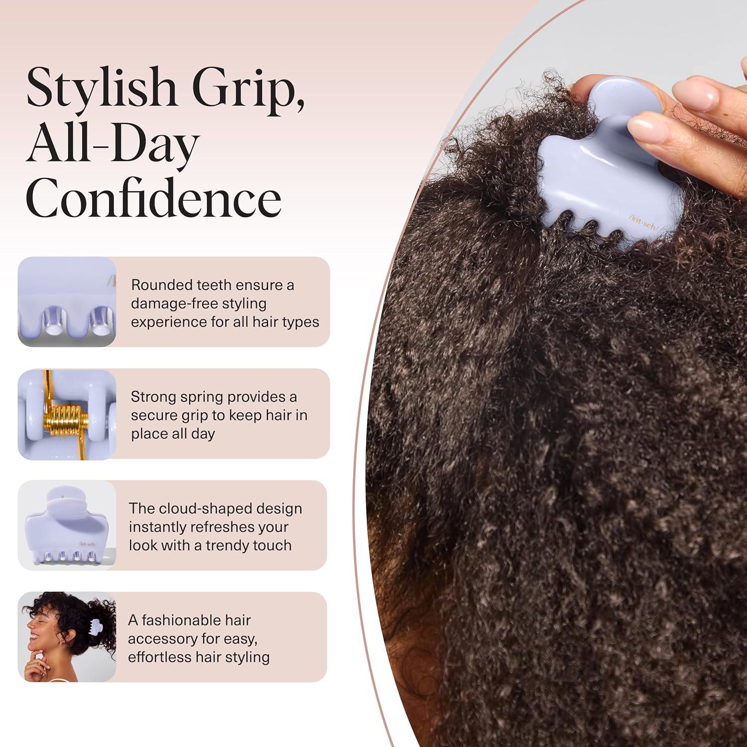 imageKitsch ampamp MickeyMinnie Hair Claw with Rhinestones Cute and Elegant Claw Clips for Girls Great for All Hair Types Recycled Plastic  Ideal Gifts for Women  1pc BlackHydrangea Breeze