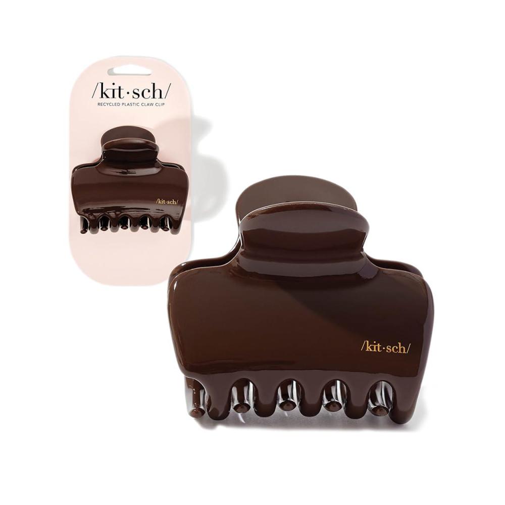 imageKitsch ampamp MickeyMinnie Hair Claw with Rhinestones Cute and Elegant Claw Clips for Girls Great for All Hair Types Recycled Plastic  Ideal Gifts for Women  1pc BlackChocolate