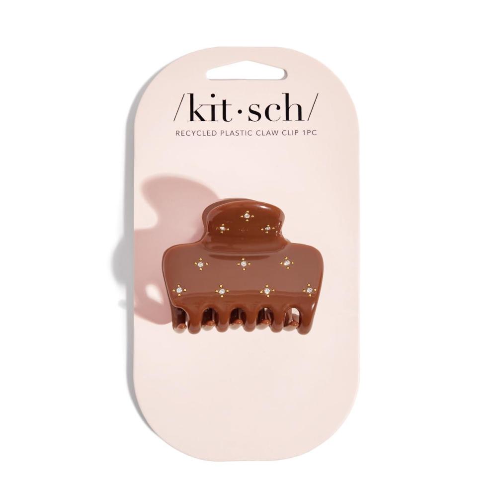 imageKitsch ampamp MickeyMinnie Hair Claw with Rhinestones Cute and Elegant Claw Clips for Girls Great for All Hair Types Recycled Plastic  Ideal Gifts for Women  1pc BlackRhinestone Camel