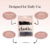 imageKitsch Hair Ties No Damage for Kids Teens and Women  Rubber Bands for Hair Styling  No Snag Hair Elastics  Daily Hair Accessories  Ideal Gifts for Women  500pcs ClearBlack