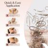 imageKitsch Hair Ties No Damage for Kids Teens and Women  Rubber Bands for Hair Styling  No Snag Hair Elastics  Daily Hair Accessories  Ideal Gifts for Women  500pcs ClearBrown