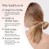 imageKitsch Hair Ties No Damage for Kids Teens and Women  Rubber Bands for Hair Styling  No Snag Hair Elastics  Daily Hair Accessories  Ideal Gifts for Women  500pcs ClearBrown
