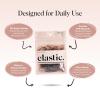 imageKitsch Hair Ties No Damage for Kids Teens and Women  Rubber Bands for Hair Styling  No Snag Hair Elastics  Daily Hair Accessories  Ideal Gifts for Women  500pcs ClearBrown