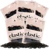 imageKitsch Hair Ties No Damage for Kids Teens and Women  Rubber Bands for Hair Styling  No Snag Hair Elastics  Daily Hair Accessories  Ideal Gifts for Women  500pcs ClearBlack