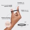 imageKitsch Hair Ties for Women Hair Ties No Damage Elastics Ponytail Holders  No Breakage Stretchy Hairties for Everyday Use  Recycled Polyester Material  Ideal Gifts for Women 20 pcs  BlackBlack Standard Pack of 20