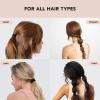 imageKitsch Hair Ties for Women Hair Ties No Damage Elastics Ponytail Holders  No Breakage Stretchy Hairties for Everyday Use  Recycled Polyester Material  Ideal Gifts for Women 20 pcs  BlackBlack Standard Pack of 20
