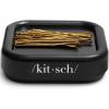 imageKitsch Magnetic Bobby Pin Holder  Cute Stuff Strong Magnetic Pin Holder for Desk ampamp Vanity Securely Holds Metal Hair Clips Bobby Pins ampamp Paper Clip  Ideal Gifts for Women  Black 1 Pc